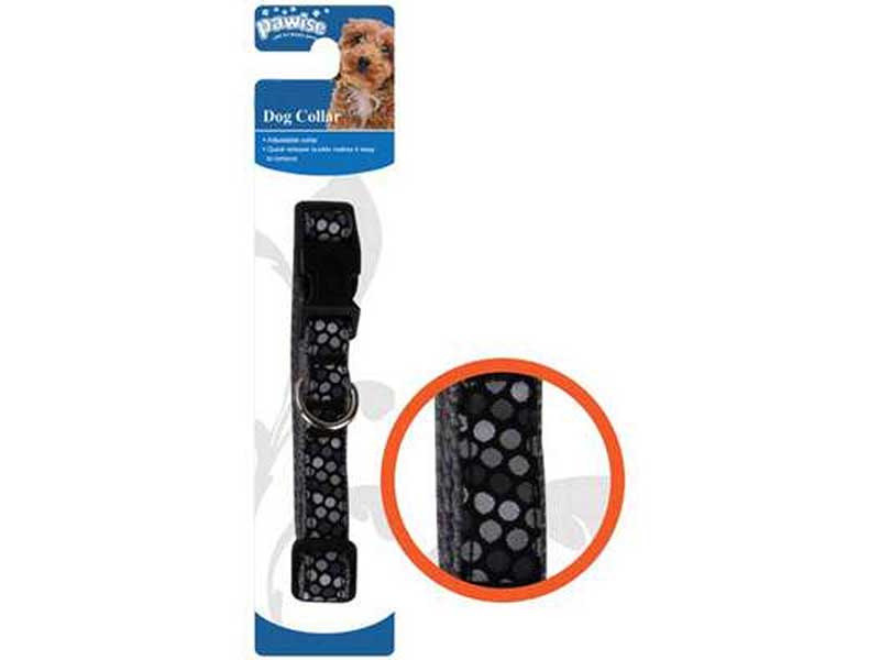 PAWISE DOG COLLAR BLACK