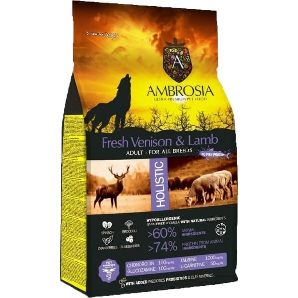 AMBROSIA DOG ADULT VENISON & LAMB