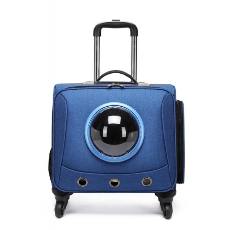 TROLLEY ΜΕΤΑΦΟΡΑΣ SUITCASE SQUARE DARK BLUE 41X26X38CM