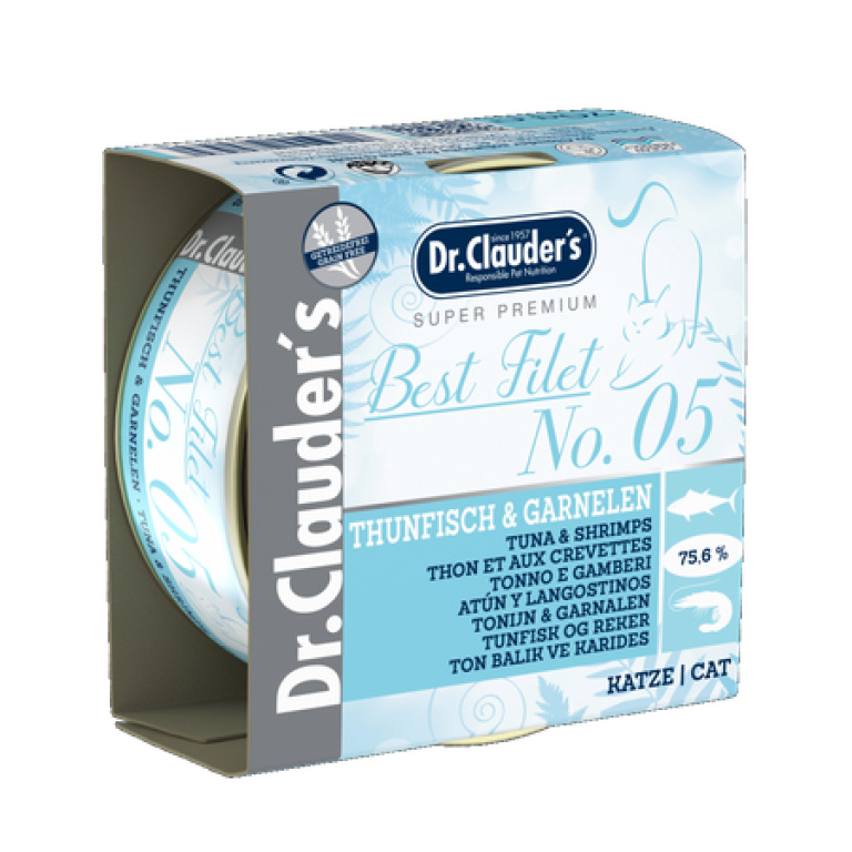 DR.CLAUDER'S BEST FILLET No5 TUNA & SHRIMPS 70gr