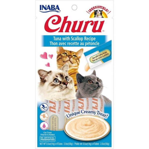 CHURU CAT ΛΙΧΟΥΔΙΆ TUNA WITH SCALLOP 4 X 14GR