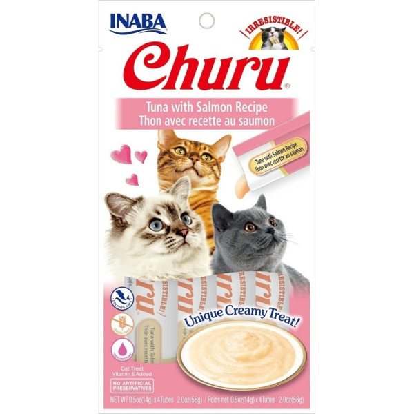 CHURU CAT ΛΙΧΟΥΔΙA TUNA AND SALMON 4 X 14GR