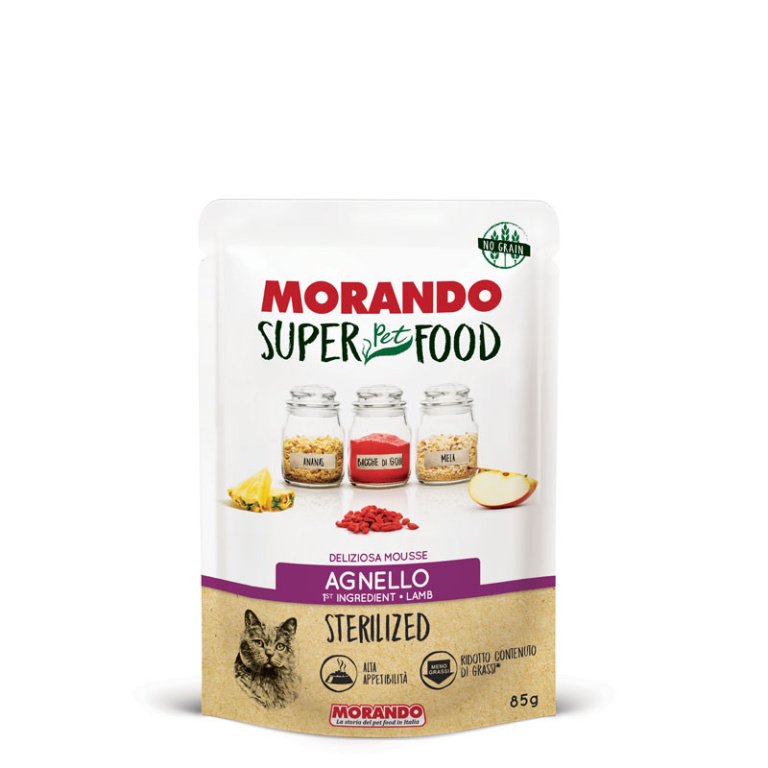 MORANDO ΦΑΚΕΛΑΚΙ ΓΑΤΑΣ ΜΕ ΑΡΝΙ ΚΑΙ SUPERFOODS STERILIZED