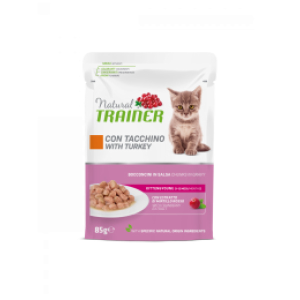 NATURAL TRAINER ΦΑΚΕΛΑΚΙ ΓΑΤΑΣ KITTEN ΓΑΛΟΠΟΥΛΑ 85 GR