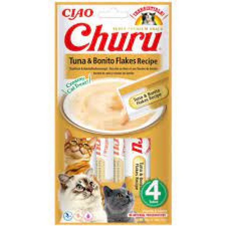 ΛΙΧΟΥΔΙΆ CHURU CAT TUNA & BONITO FLAKES 4 X 14GR