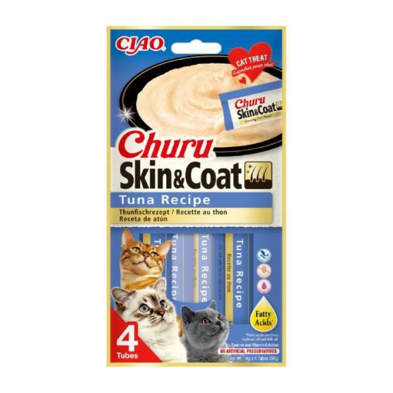 CHURU CAT ΛΙΧΟΥΔΙΆ SKIN & COAT TUNA RECIPE 4 X 14GR