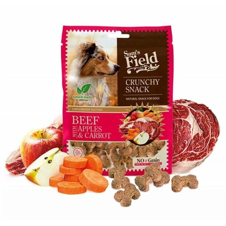SAM'S FIELD CRUNCHY SNACK BEEF, APPLES & CARROT
