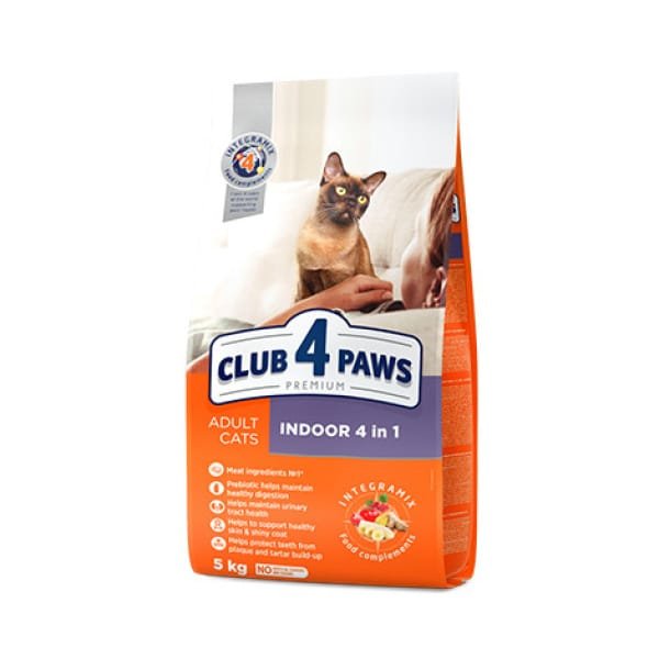 CLUB 4 PAWS ΞΗΡΑ ΤΡΟΦΗ ΓΑΤΑΣ INDOOR 4 IN 1