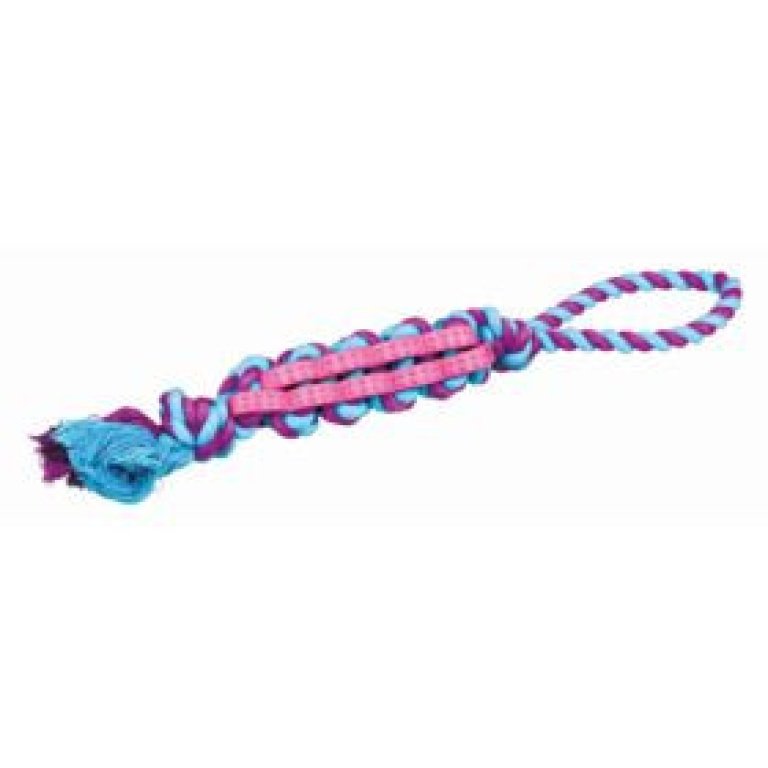 TRIXIE ΠΑΙΧΝΙΔΙ ΣΚΥΛΟΥ ΣΧΟΙΝΙ TWISTED ΜΕ RUBBER 37cm