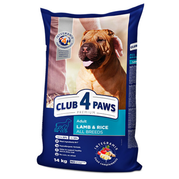 CLUB 4 PAWS ADULT ALL BREED LAMB & RICE