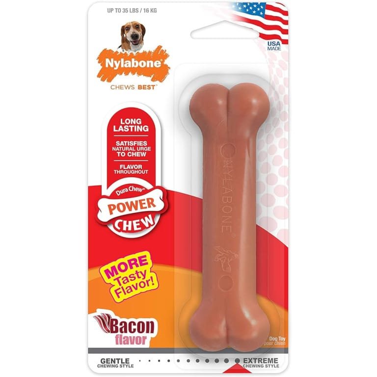 NYLABONE DOG EXTREME CHEW BACON LARGE