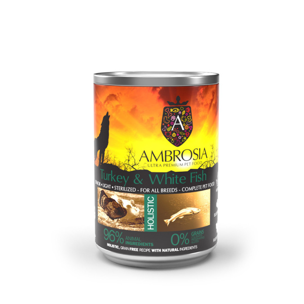 AMBROSIA GRAIN FREE SENIOR & LIGHT TURKEY & WHITE FISH