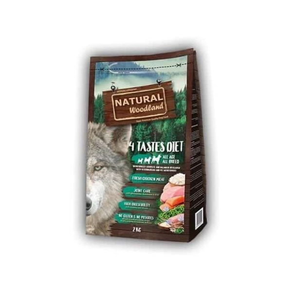 NATURAL WOODLAND DOG 4 TASTES DIET 2KG