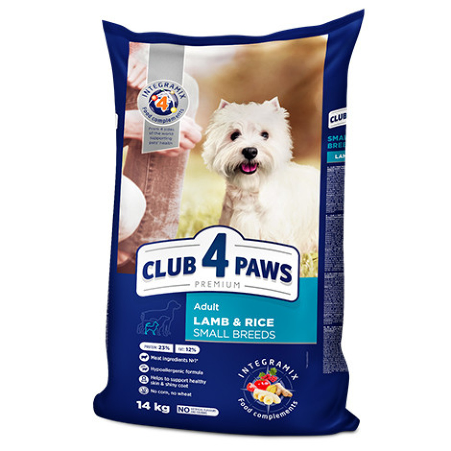 CLUB 4 PAWS ADULT SMALL LAMB & RICE HYPOALLERGENIC